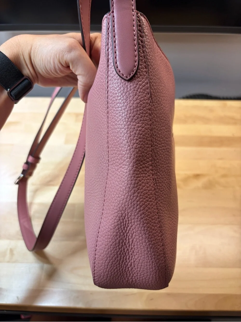 Michael Kors Kensington Dusty Rose Pebbled Leather Crossbody
